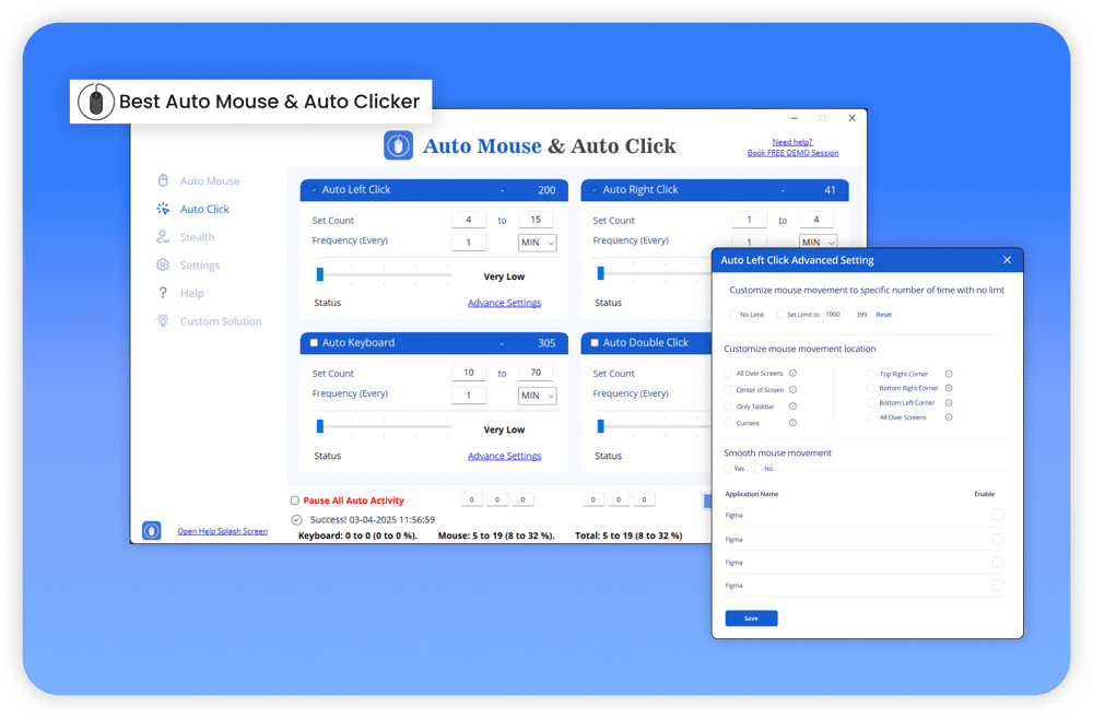 Auto Mouse & Auto click Screenshot